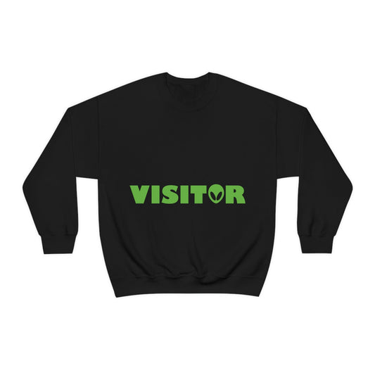 Visitor Aliens Arrival UFO TV Series Green People Unisex Heavy Blend™ Crewneck Sweatshirt Ichaku [Perfect Gifts Selection]