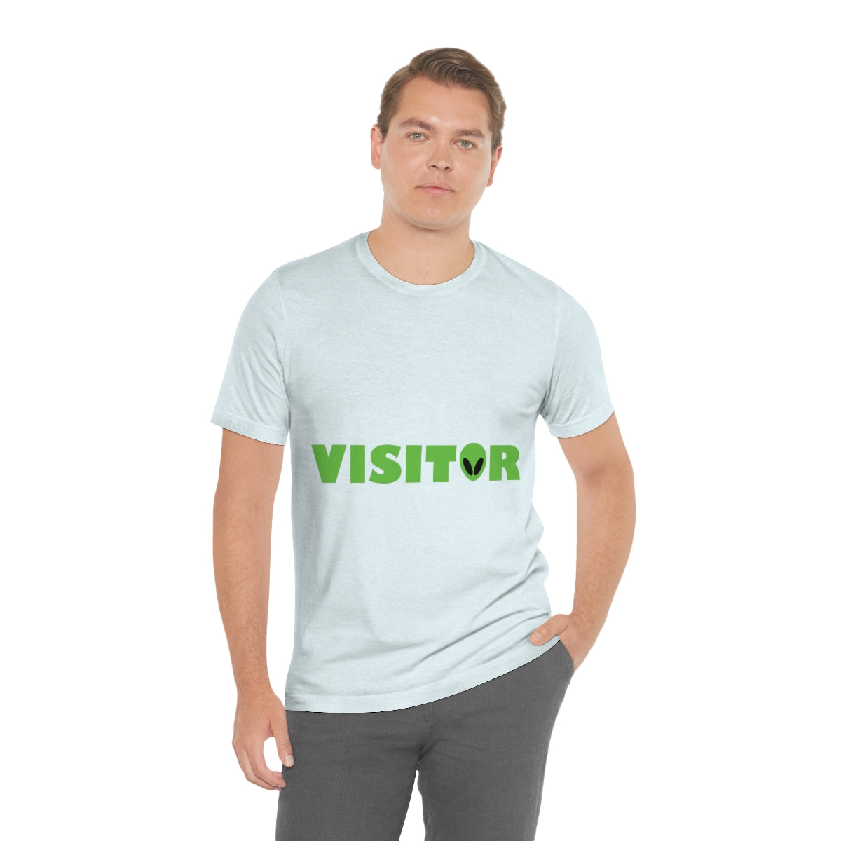 Visitor Aliens Arrival UFO TV Series Green People Unisex Jersey Short Sleeve T-Shirt Ichaku [Perfect Gifts Selection]