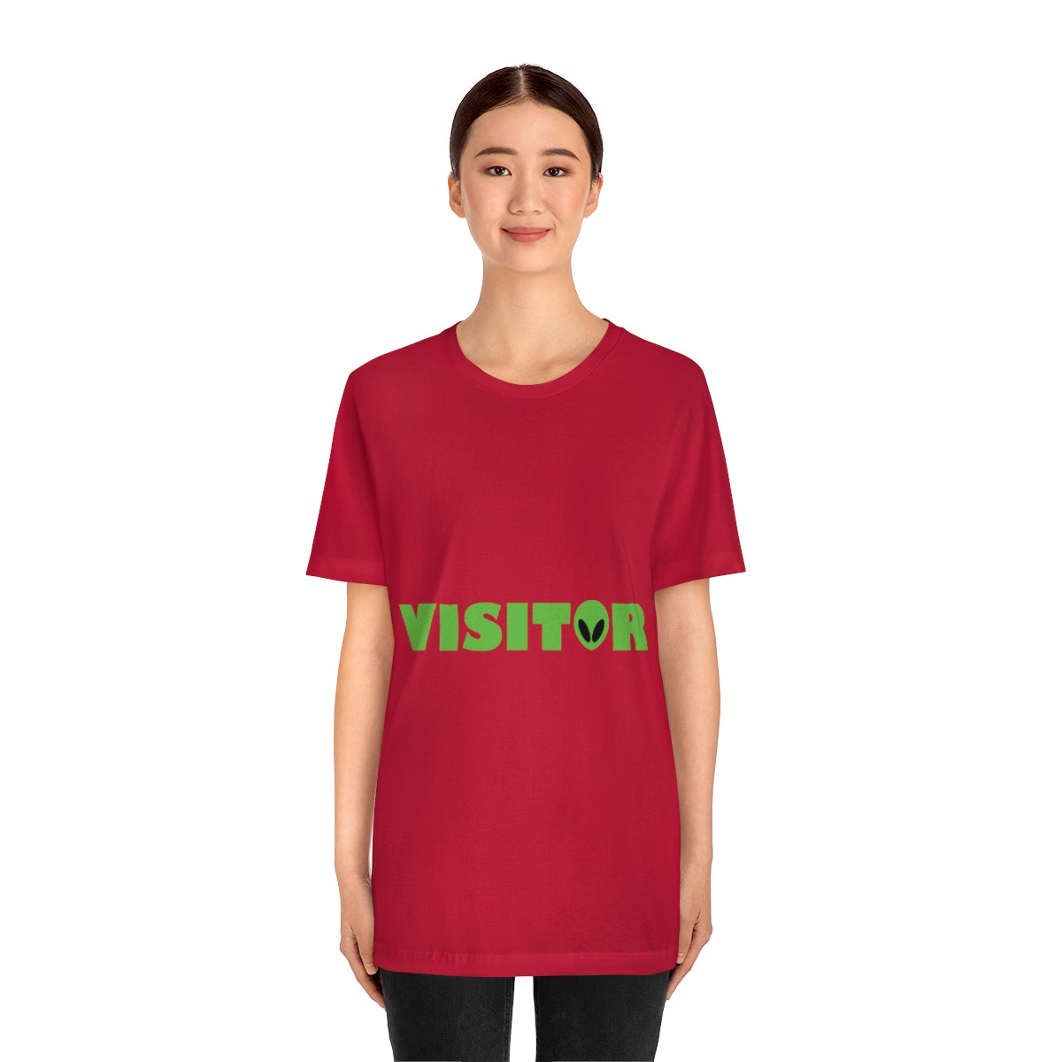 Visitor Aliens Arrival UFO TV Series Green People Unisex Jersey Short Sleeve T-Shirt Ichaku [Perfect Gifts Selection]