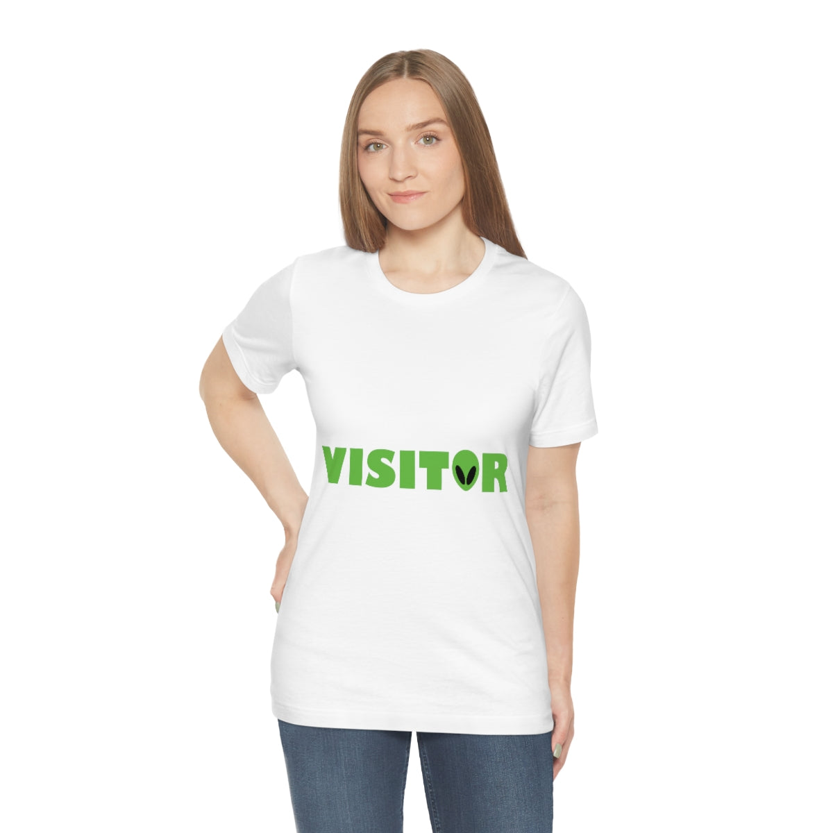 Visitor Aliens Arrival UFO TV Series Green People Unisex Jersey Short Sleeve T-Shirt Ichaku [Perfect Gifts Selection]