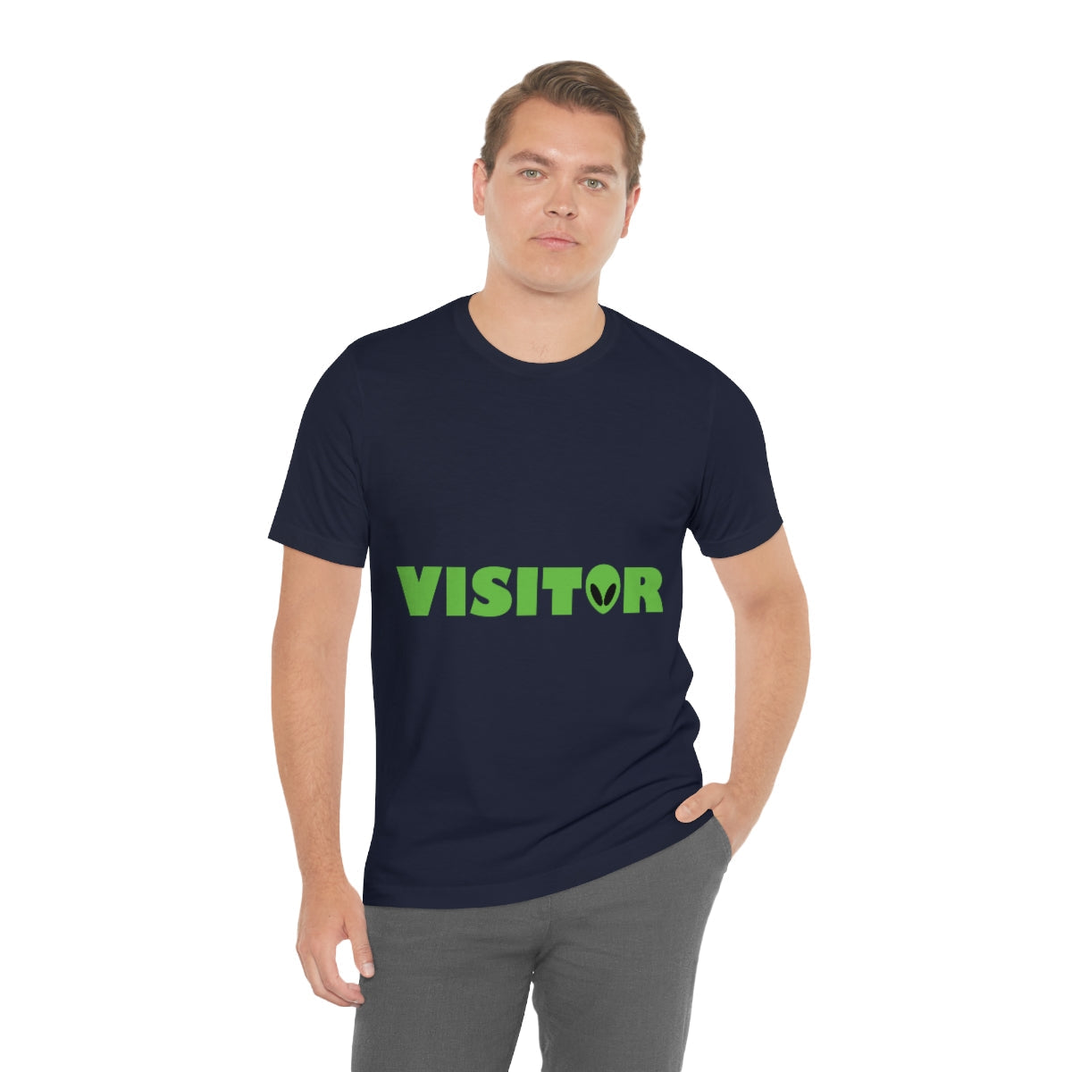 Visitor Aliens Arrival UFO TV Series Green People Unisex Jersey Short Sleeve T-Shirt Ichaku [Perfect Gifts Selection]