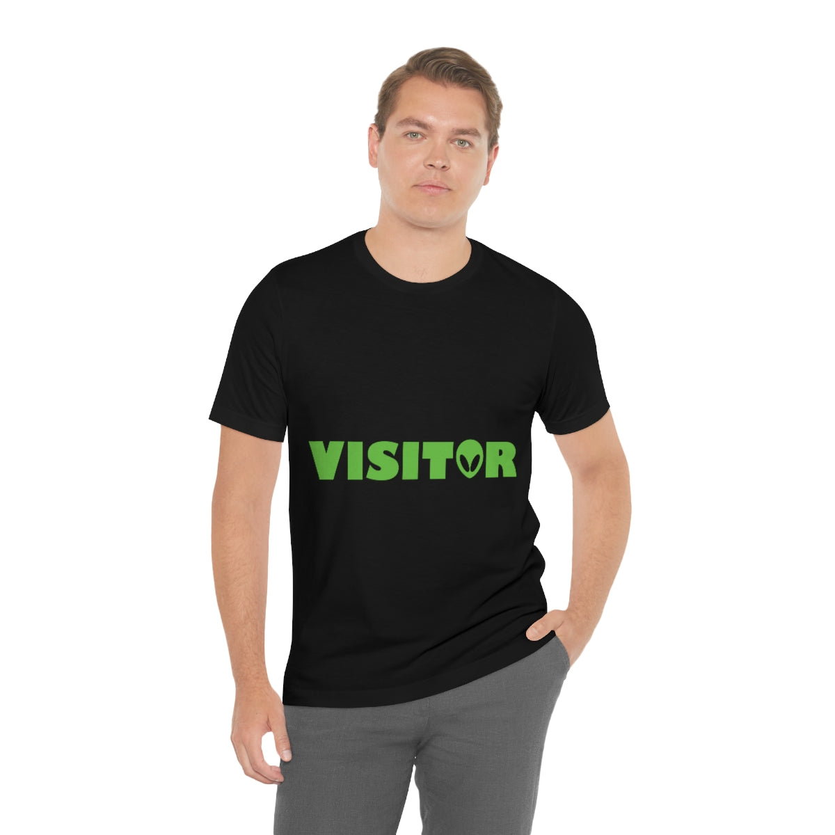 Visitor Aliens Arrival UFO TV Series Green People Unisex Jersey Short Sleeve T-Shirt Ichaku [Perfect Gifts Selection]