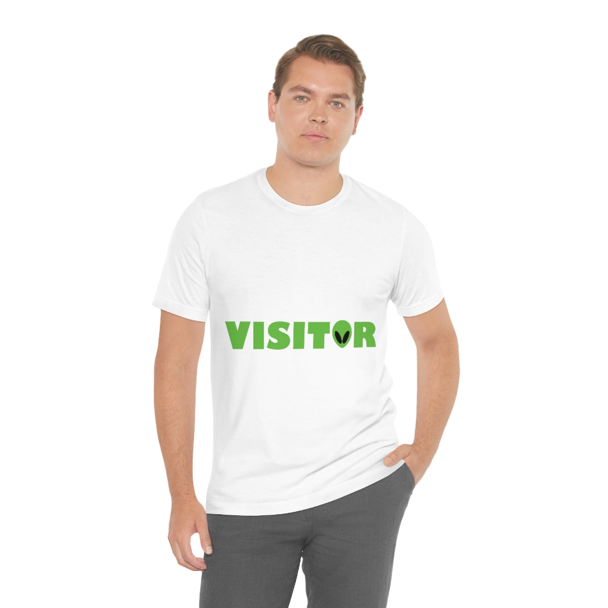 Visitor Aliens Arrival UFO TV Series Green People Unisex Jersey Short Sleeve T-Shirt Ichaku [Perfect Gifts Selection]