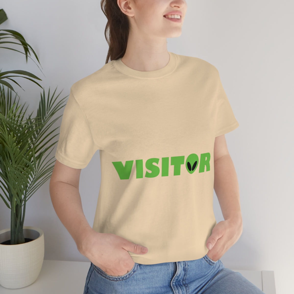 Visitor Aliens Arrival UFO TV Series Green People Unisex Jersey Short Sleeve T-Shirt Ichaku [Perfect Gifts Selection]