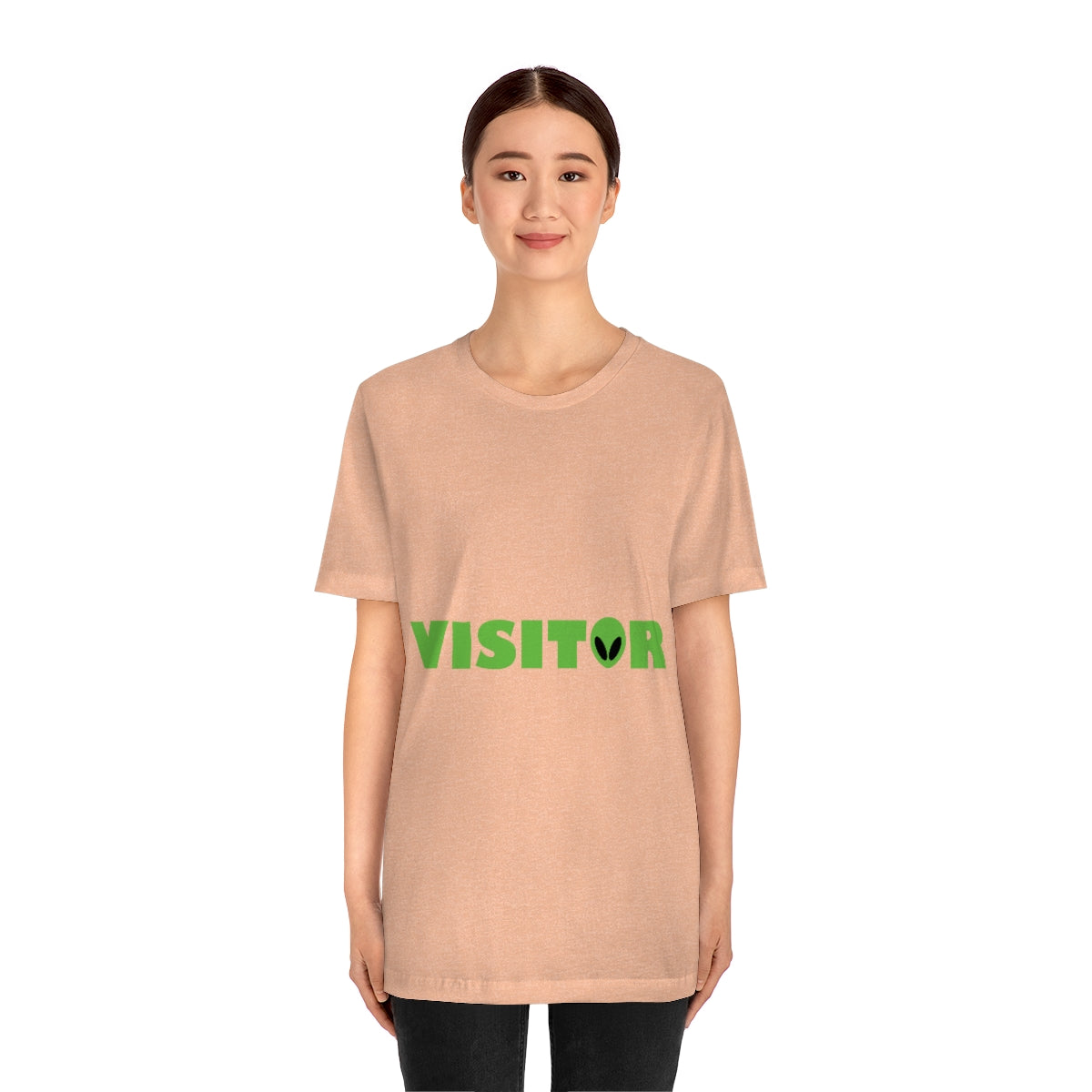 Visitor Aliens Arrival UFO TV Series Green People Unisex Jersey Short Sleeve T-Shirt Ichaku [Perfect Gifts Selection]