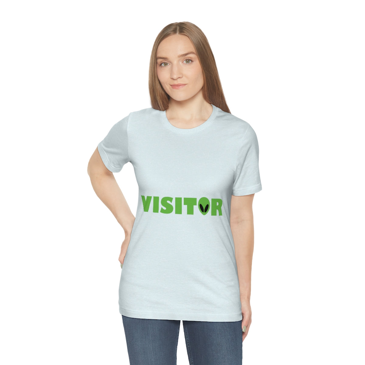 Visitor Aliens Arrival UFO TV Series Green People Unisex Jersey Short Sleeve T-Shirt Ichaku [Perfect Gifts Selection]