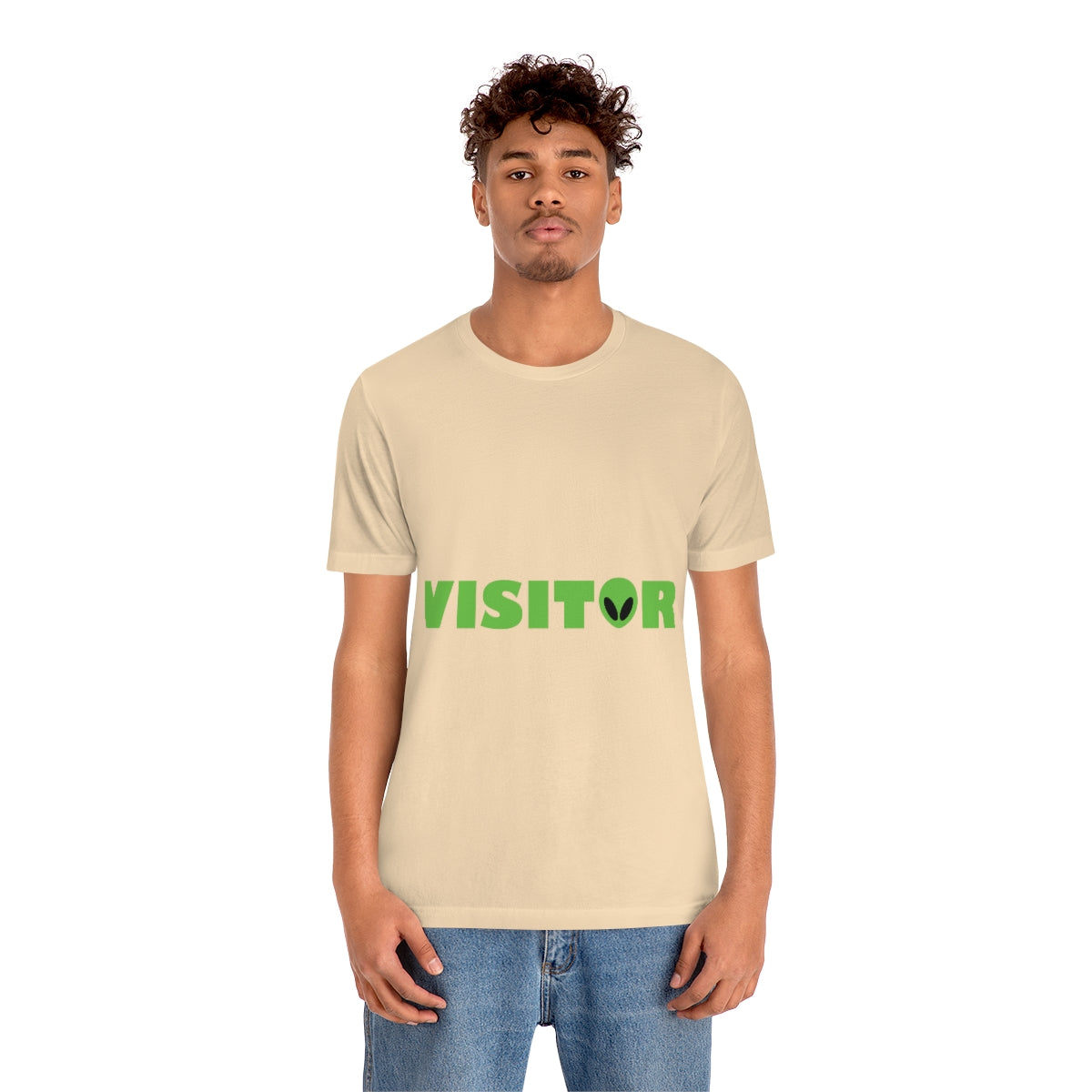 Visitor Aliens Arrival UFO TV Series Green People Unisex Jersey Short Sleeve T-Shirt Ichaku [Perfect Gifts Selection]