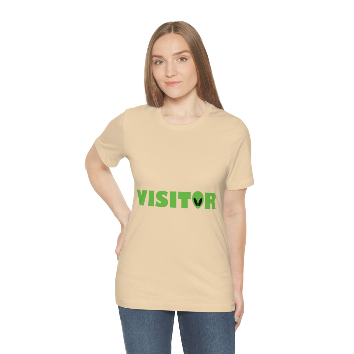 Visitor Aliens Arrival UFO TV Series Green People Unisex Jersey Short Sleeve T-Shirt Ichaku [Perfect Gifts Selection]