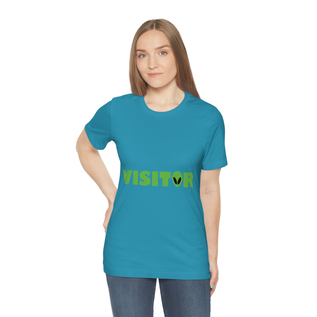 Visitor Aliens Arrival UFO TV Series Green People Unisex Jersey Short Sleeve T-Shirt Ichaku [Perfect Gifts Selection]