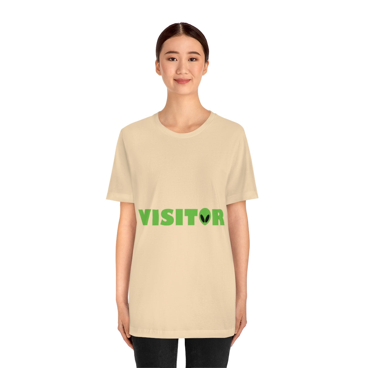 Visitor Aliens Arrival UFO TV Series Green People Unisex Jersey Short Sleeve T-Shirt Ichaku [Perfect Gifts Selection]