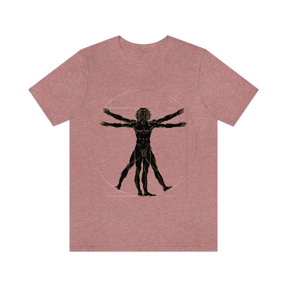 Vitruvian Man by Leonardo Da Vinci Science Lover Unisex Jersey Short Sleeve T-Shirt Ichaku [Perfect Gifts Selection]