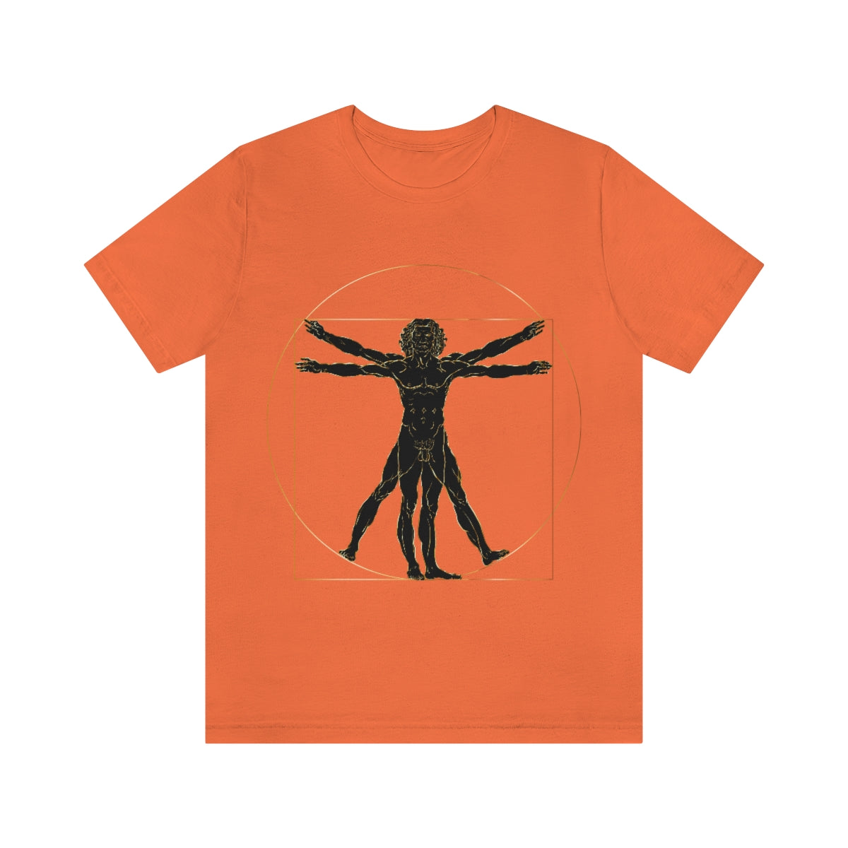 Vitruvian Man by Leonardo Da Vinci Science Lover Unisex Jersey Short Sleeve T-Shirt Ichaku [Perfect Gifts Selection]