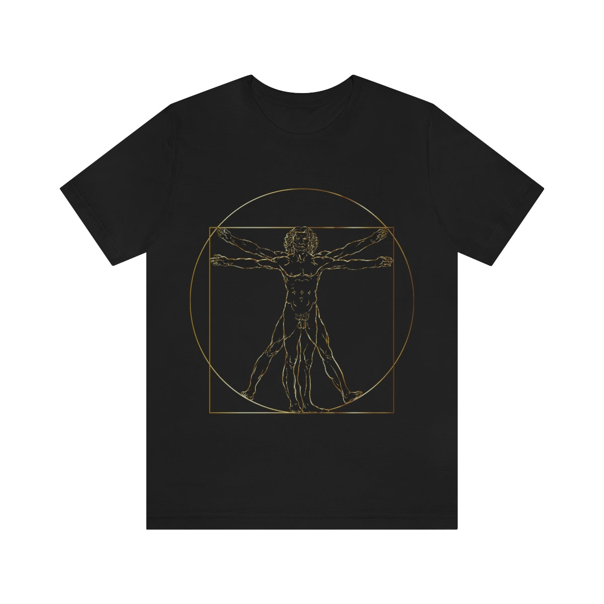 Vitruvian Man by Leonardo Da Vinci Science Lover Unisex Jersey Short Sleeve T-Shirt Ichaku [Perfect Gifts Selection]