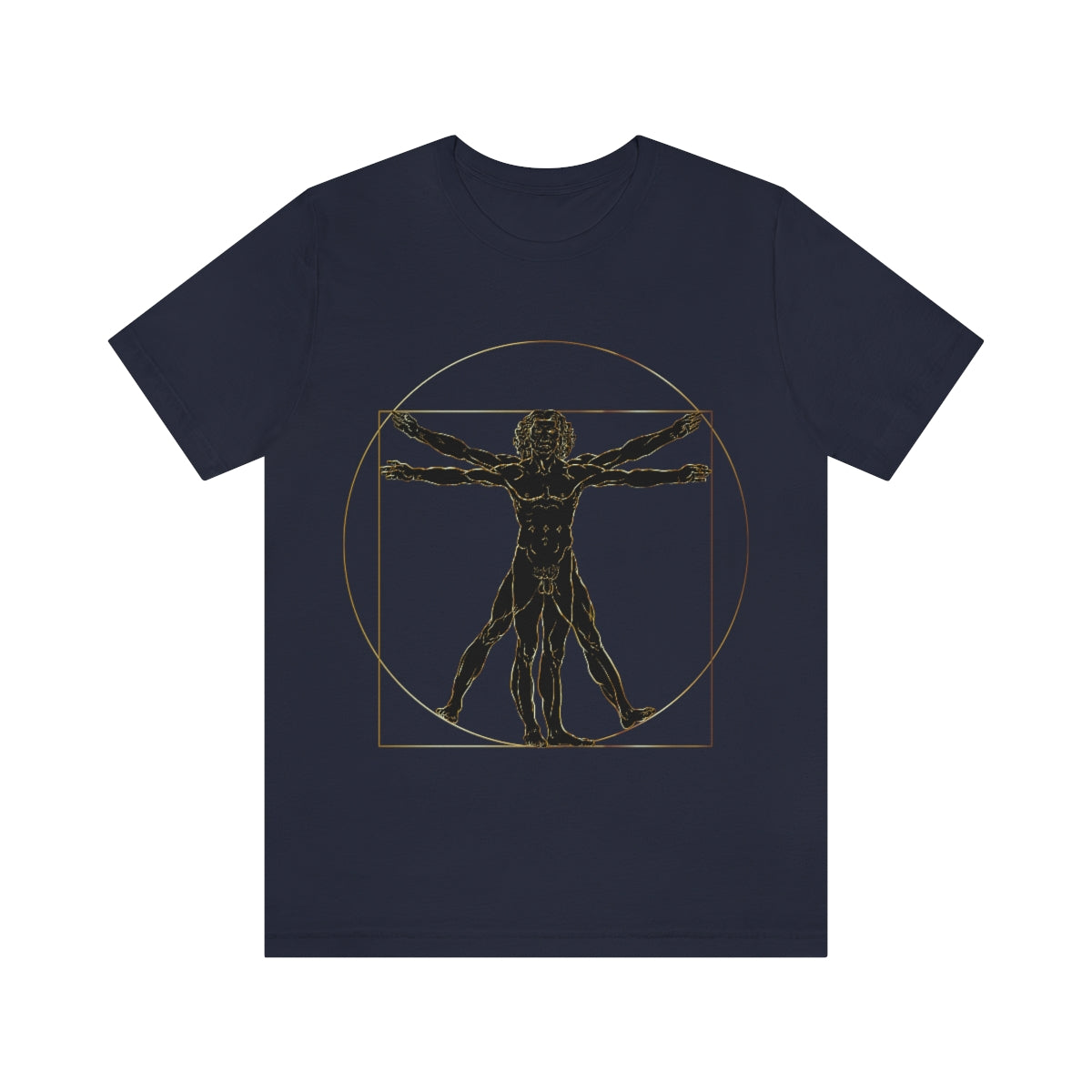 Vitruvian Man by Leonardo Da Vinci Science Lover Unisex Jersey Short Sleeve T-Shirt Ichaku [Perfect Gifts Selection]