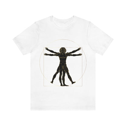 Vitruvian Man by Leonardo Da Vinci Science Lover Unisex Jersey Short Sleeve T-Shirt Ichaku [Perfect Gifts Selection]