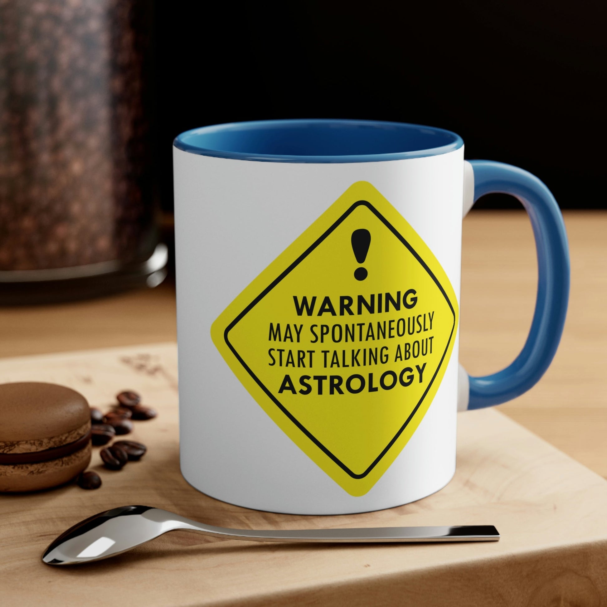 Warning May Spontaneously Start Talking About Astrology Zodiac Sign Classic Accent Coffee Mug 11oz Ichaku [Perfect Gifts Selection]