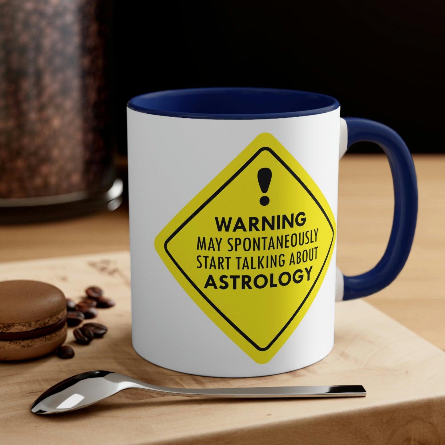 Warning May Spontaneously Start Talking About Astrology Zodiac Sign Classic Accent Coffee Mug 11oz Ichaku [Perfect Gifts Selection]