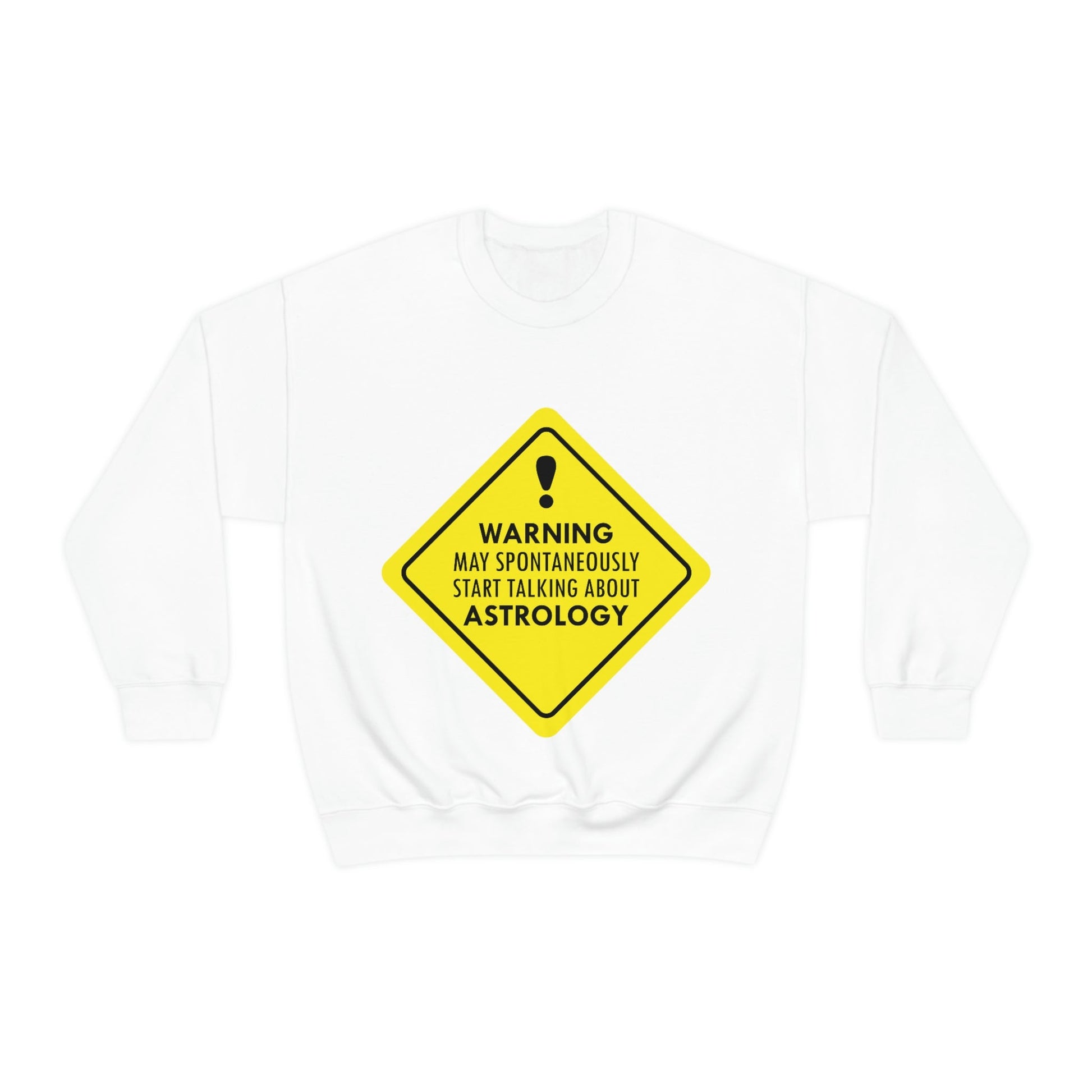 Warning May Spontaneously Start Talking About Astrology Zodiac Sign Unisex Heavy Blend™ Crewneck Sweatshirt Ichaku [Perfect Gifts Selection]