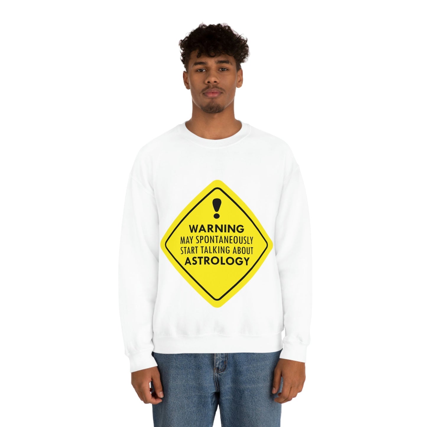 Warning May Spontaneously Start Talking About Astrology Zodiac Sign Unisex Heavy Blend™ Crewneck Sweatshirt Ichaku [Perfect Gifts Selection]