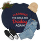 Warning The Girls Are Drinking Again Bar Lovers Slogans Unisex Heavy Blend™ Crewneck Sweatshirt Ichaku [Perfect Gifts Selection]