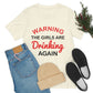 Warning The Girls Are Drinking Again Bar Lovers Slogans Unisex Jersey Short Sleeve T-Shirt Ichaku [Perfect Gifts Selection]