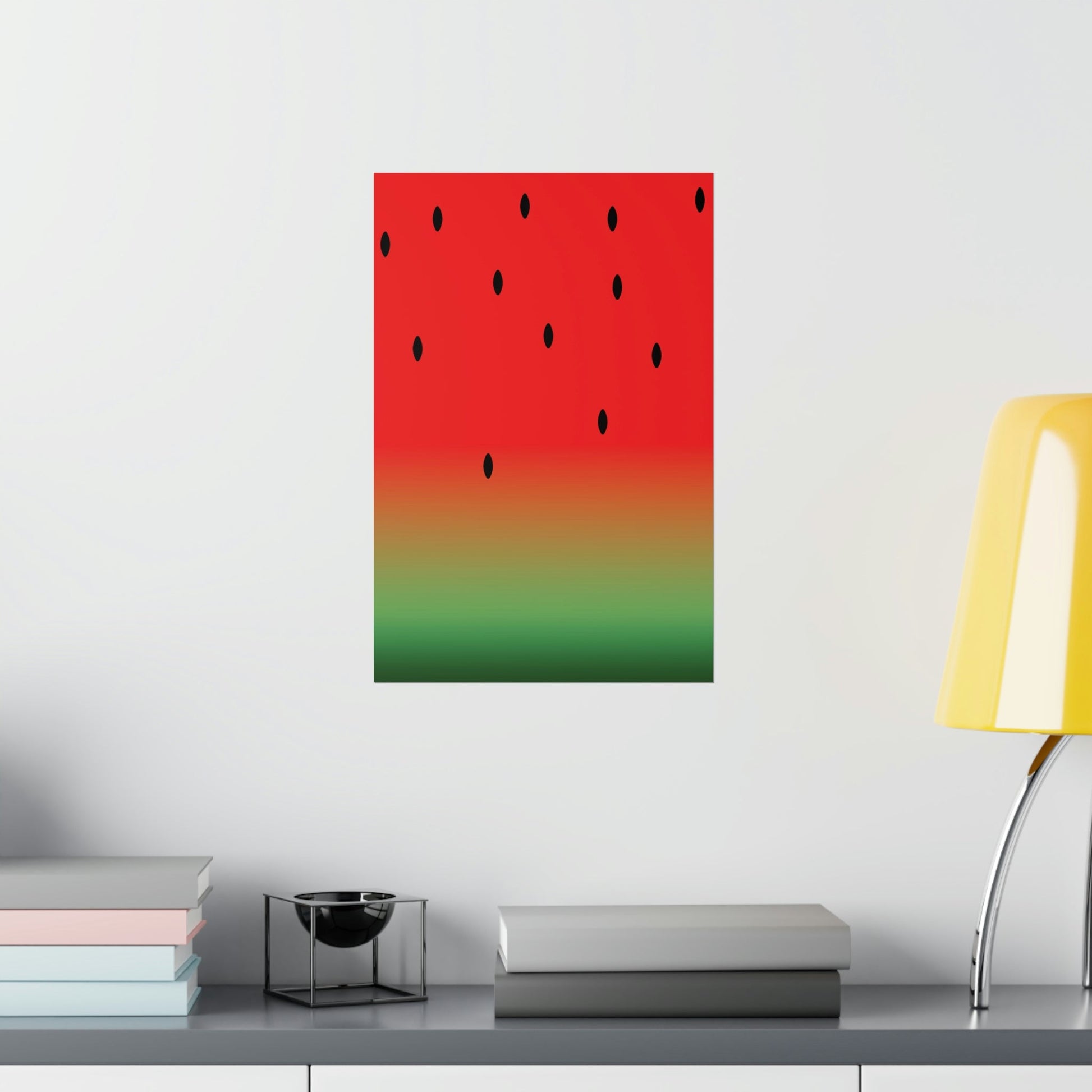 Watermelon Seeds Background Fruit Pattern Art Premium Matte Vertical Posters Ichaku [Perfect Gifts Selection]