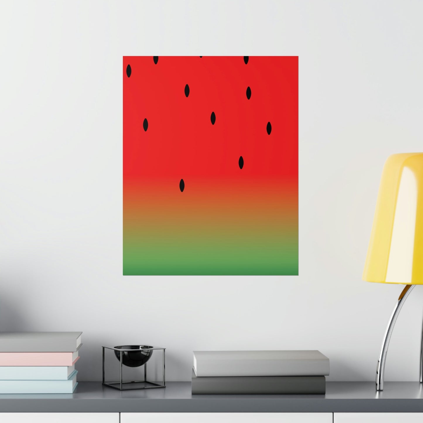 Watermelon Seeds Background Fruit Pattern Art Premium Matte Vertical Posters Ichaku [Perfect Gifts Selection]