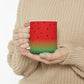 Watermelon Seeds Background Fruit Pattern Ceramic Mug 11oz Ichaku [Perfect Gifts Selection]