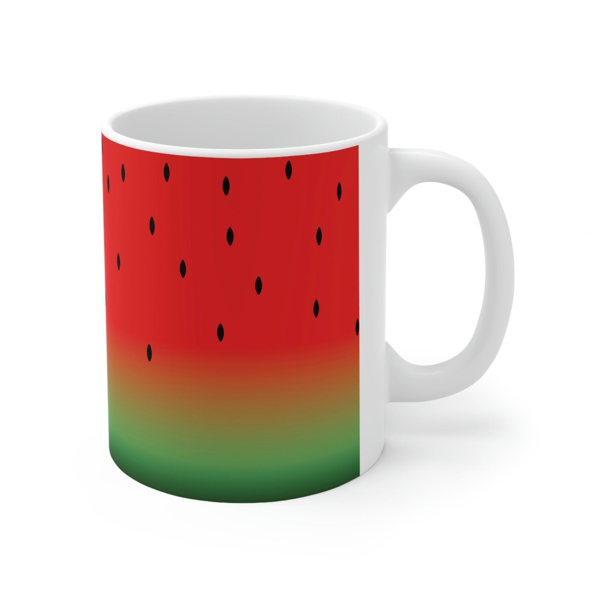 Watermelon Seeds Background Fruit Pattern Ceramic Mug 11oz Ichaku [Perfect Gifts Selection]