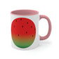 Watermelon Seeds Background Fruit Pattern Classic Accent Coffee Mug 11oz Ichaku [Perfect Gifts Selection]