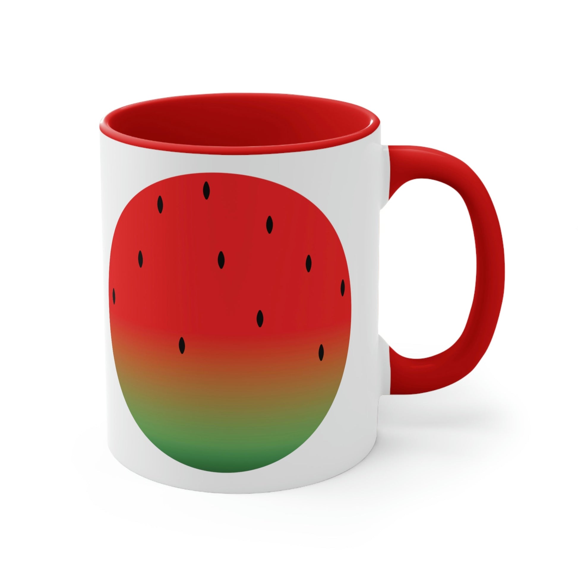 Watermelon Seeds Background Fruit Pattern Classic Accent Coffee Mug 11oz Ichaku [Perfect Gifts Selection]