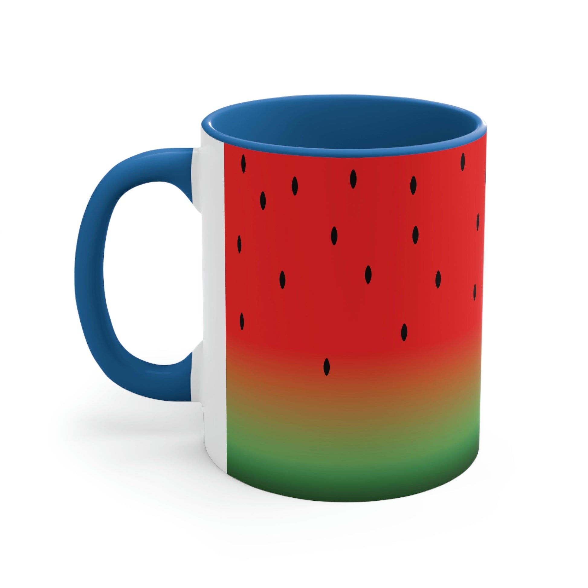 Watermelon Seeds Background Fruit Pattern Classic Accent Coffee Mug 11oz Ichaku [Perfect Gifts Selection]
