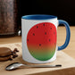 Watermelon Seeds Background Fruit Pattern Classic Accent Coffee Mug 11oz Ichaku [Perfect Gifts Selection]