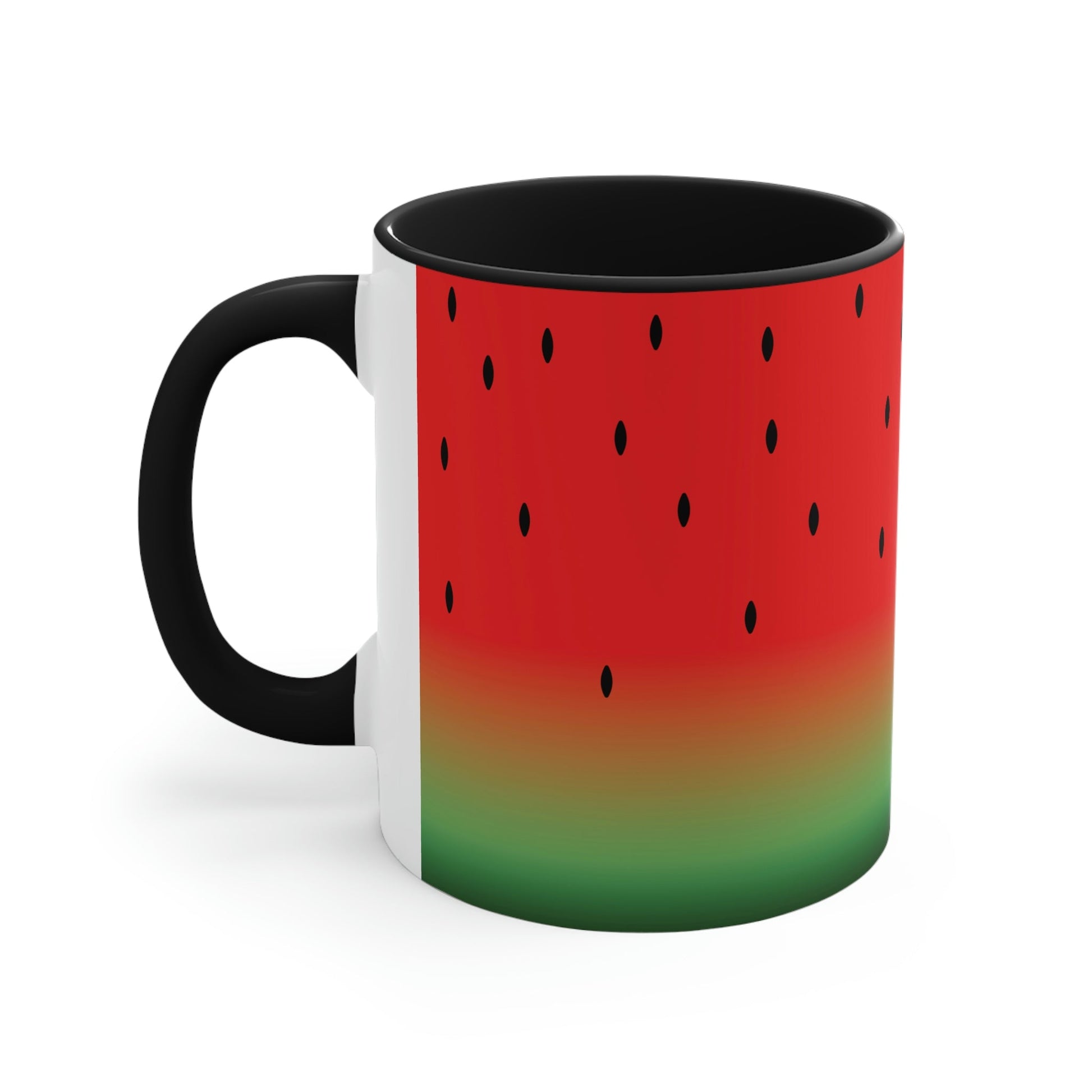 Watermelon Seeds Background Fruit Pattern Classic Accent Coffee Mug 11oz Ichaku [Perfect Gifts Selection]