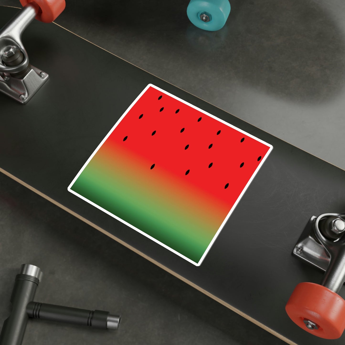 Watermelon Seeds Background Fruit Pattern Die-Cut Sticker Ichaku [Perfect Gifts Selection]