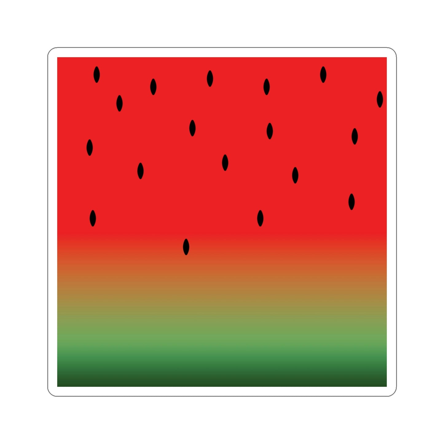 Watermelon Seeds Background Fruit Pattern Die-Cut Sticker Ichaku [Perfect Gifts Selection]