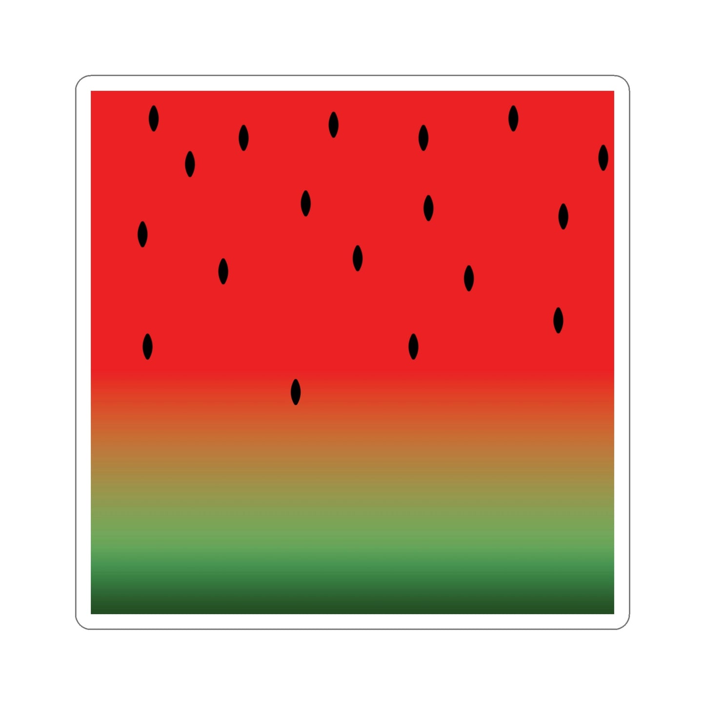 Watermelon Seeds Background Fruit Pattern Die-Cut Sticker Ichaku [Perfect Gifts Selection]