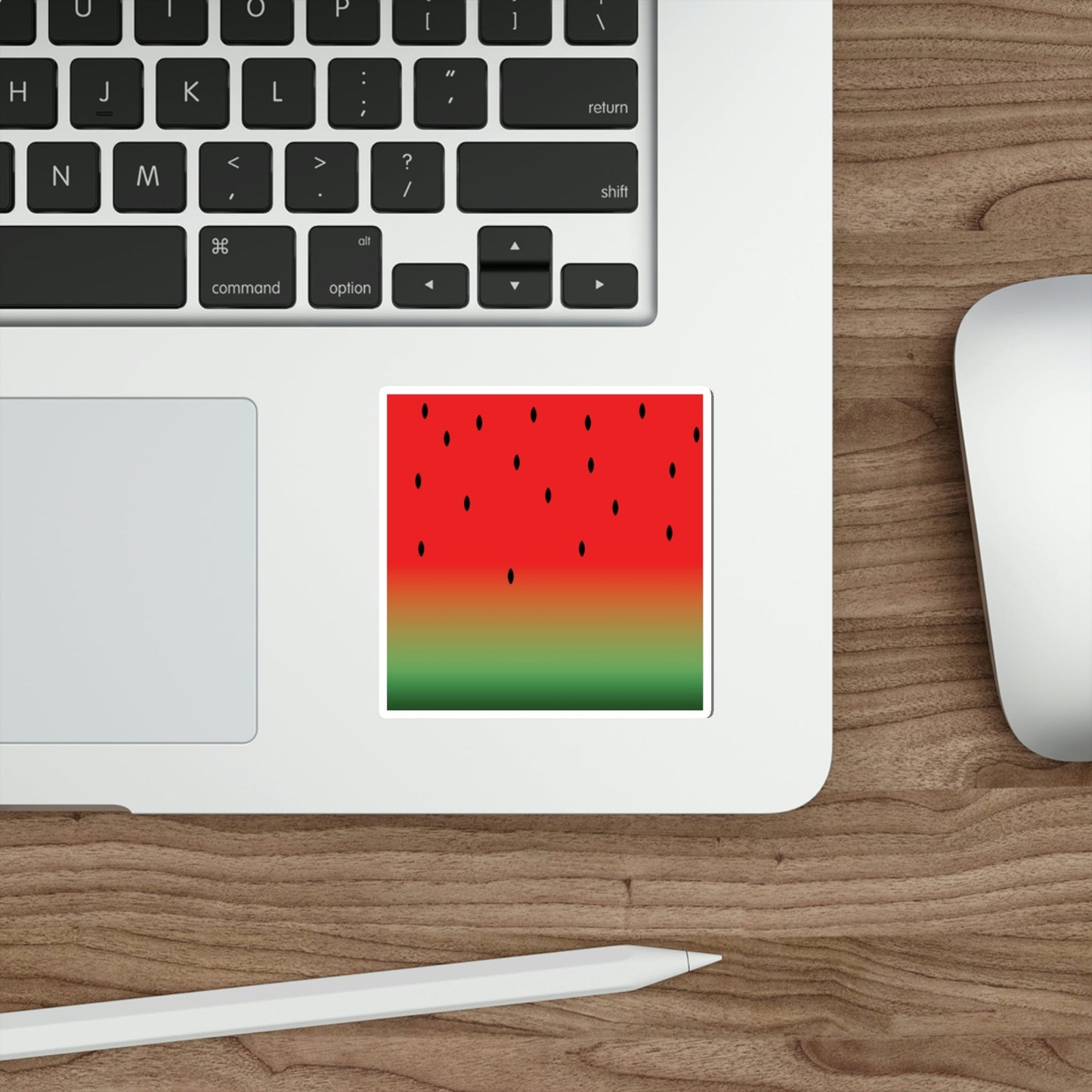 Watermelon Seeds Background Fruit Pattern Die-Cut Sticker Ichaku [Perfect Gifts Selection]