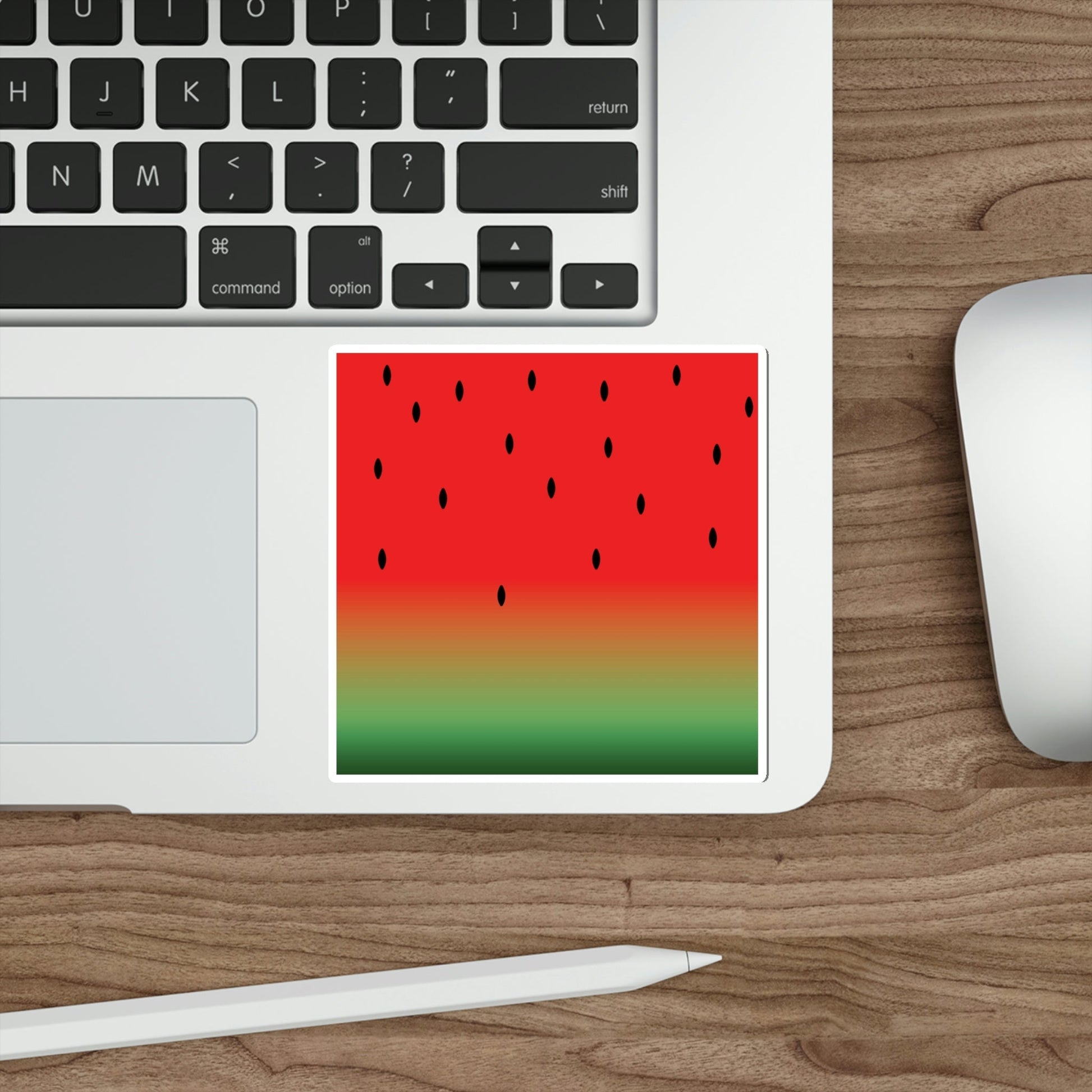 Watermelon Seeds Background Fruit Pattern Die-Cut Sticker Ichaku [Perfect Gifts Selection]