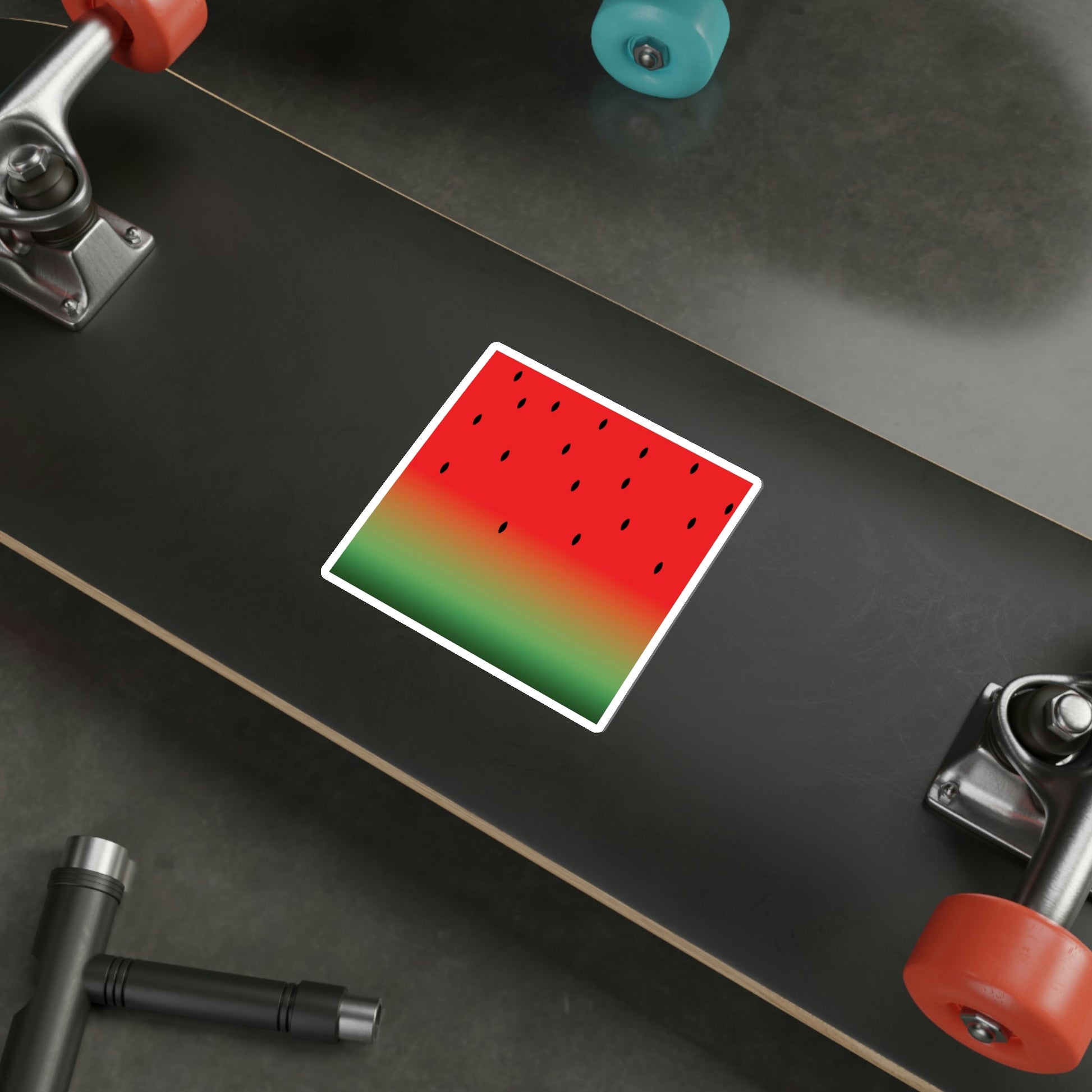 Watermelon Seeds Background Fruit Pattern Die-Cut Sticker Ichaku [Perfect Gifts Selection]