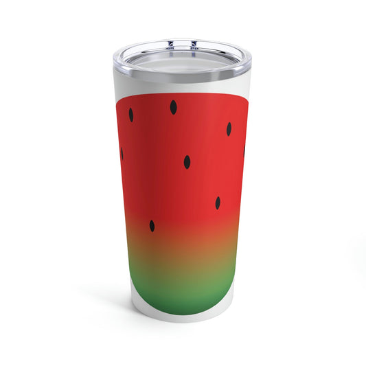 Watermelon Seeds Background Fruit Pattern Stainless Steel Hot or Cold Vacuum Tumbler 20oz Ichaku [Perfect Gifts Selection]