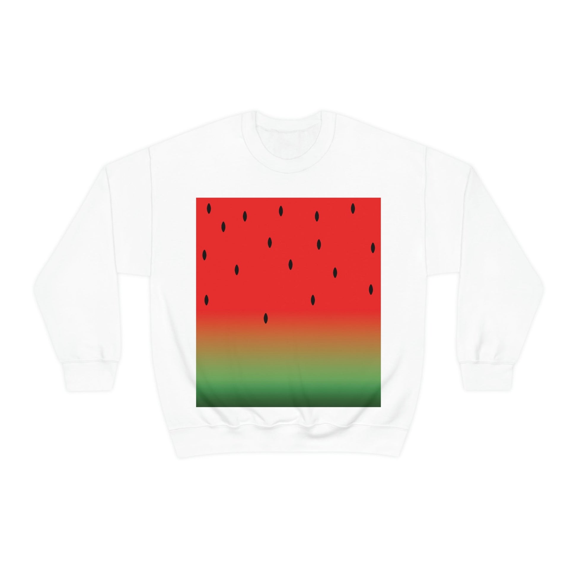 Watermelon Seeds Background Fruit Pattern Unisex Heavy Blend™ Crewneck Sweatshirt Ichaku [Perfect Gifts Selection]