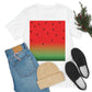 Watermelon Seeds Background Fruit Pattern Unisex Jersey Short Sleeve T-Shirt Ichaku [Perfect Gifts Selection]