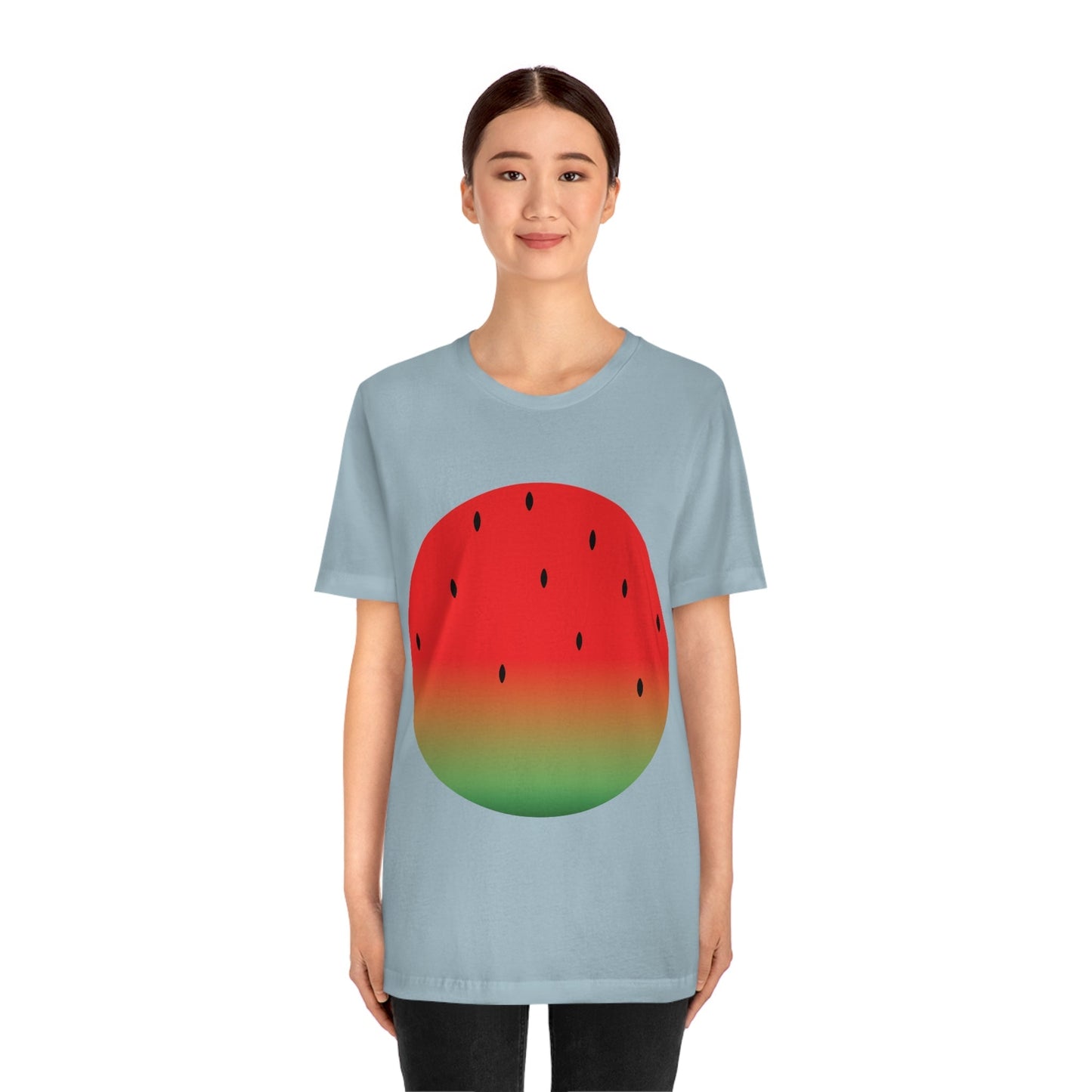 Watermelon Seeds Background Fruit Pattern Unisex Jersey Short Sleeve T-Shirt Ichaku [Perfect Gifts Selection]