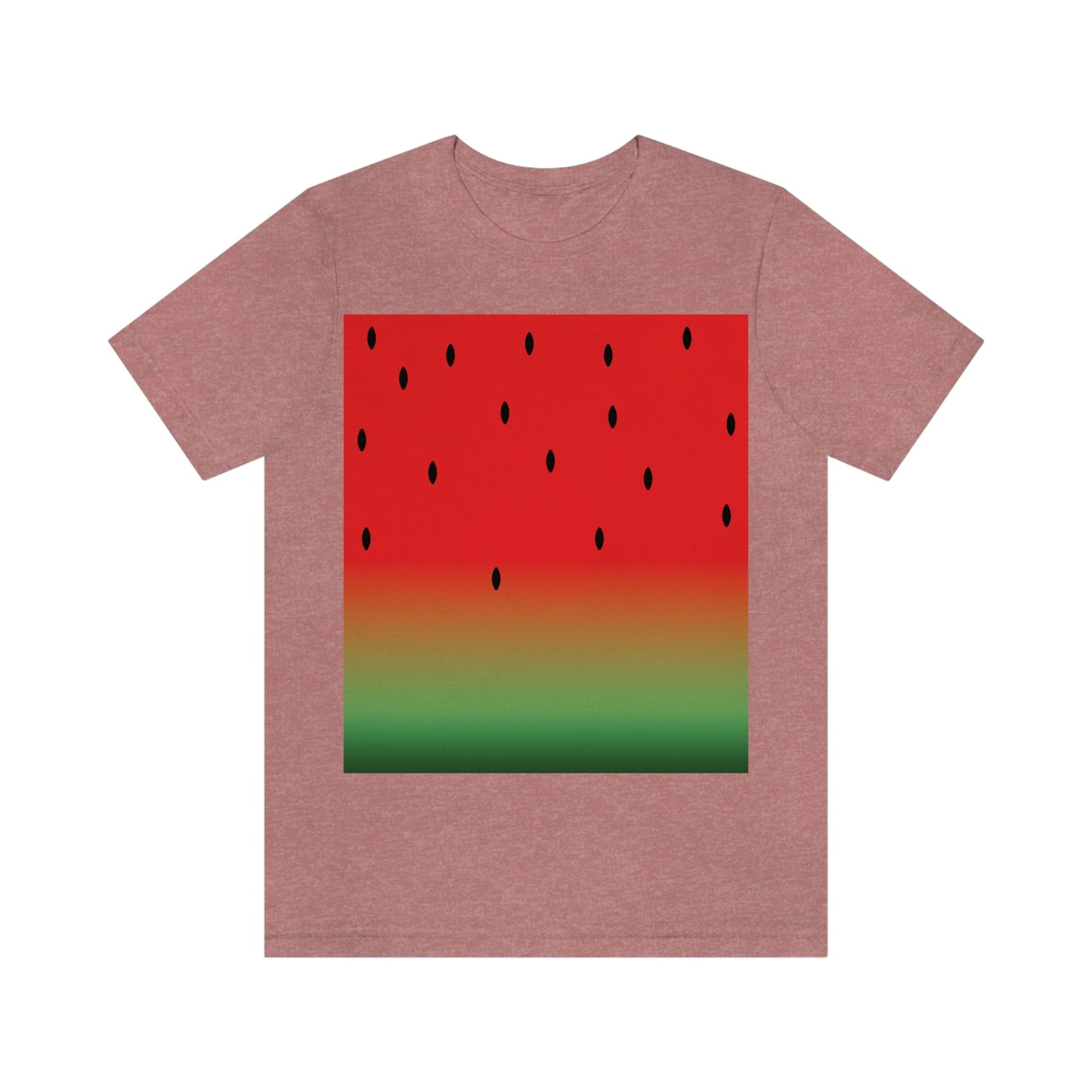 Watermelon Seeds Background Fruit Pattern Unisex Jersey Short Sleeve T-Shirt Ichaku [Perfect Gifts Selection]