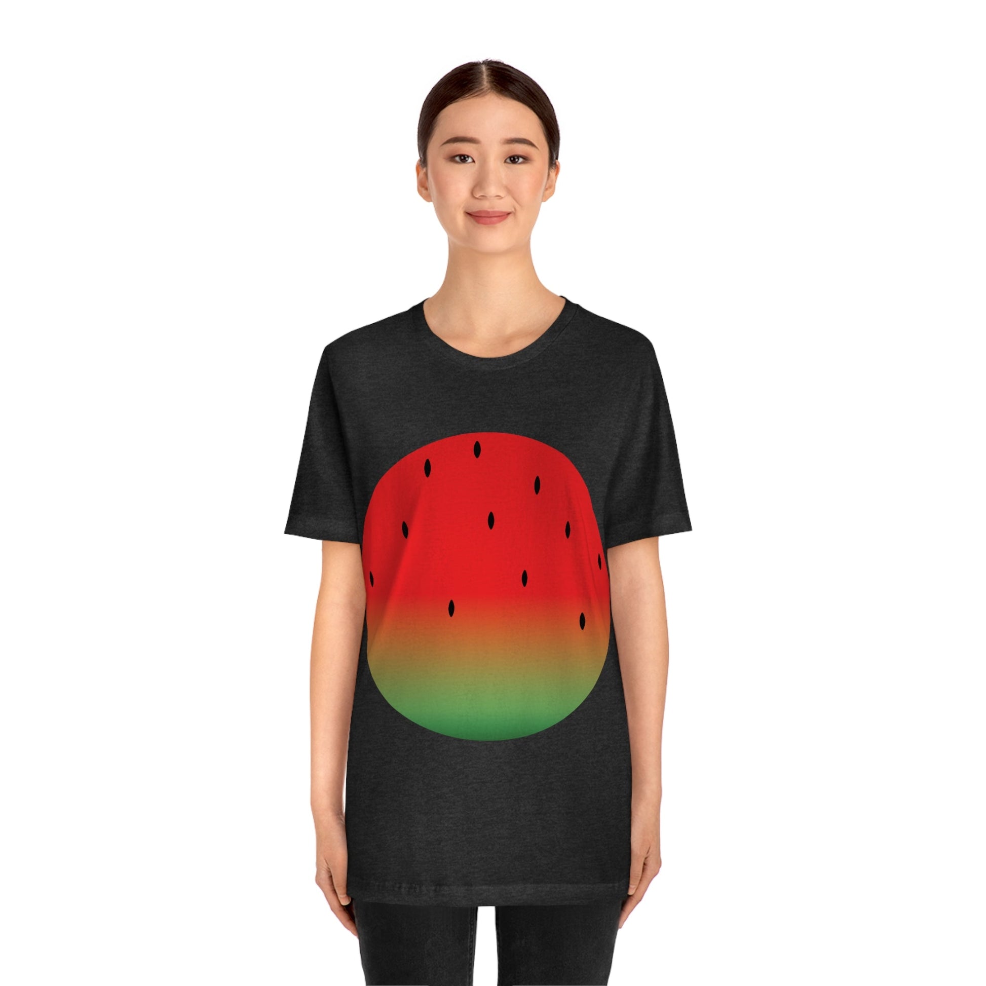 Watermelon Seeds Background Fruit Pattern Unisex Jersey Short Sleeve T-Shirt Ichaku [Perfect Gifts Selection]