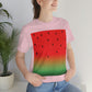 Watermelon Seeds Background Fruit Pattern Unisex Jersey Short Sleeve T-Shirt Ichaku [Perfect Gifts Selection]