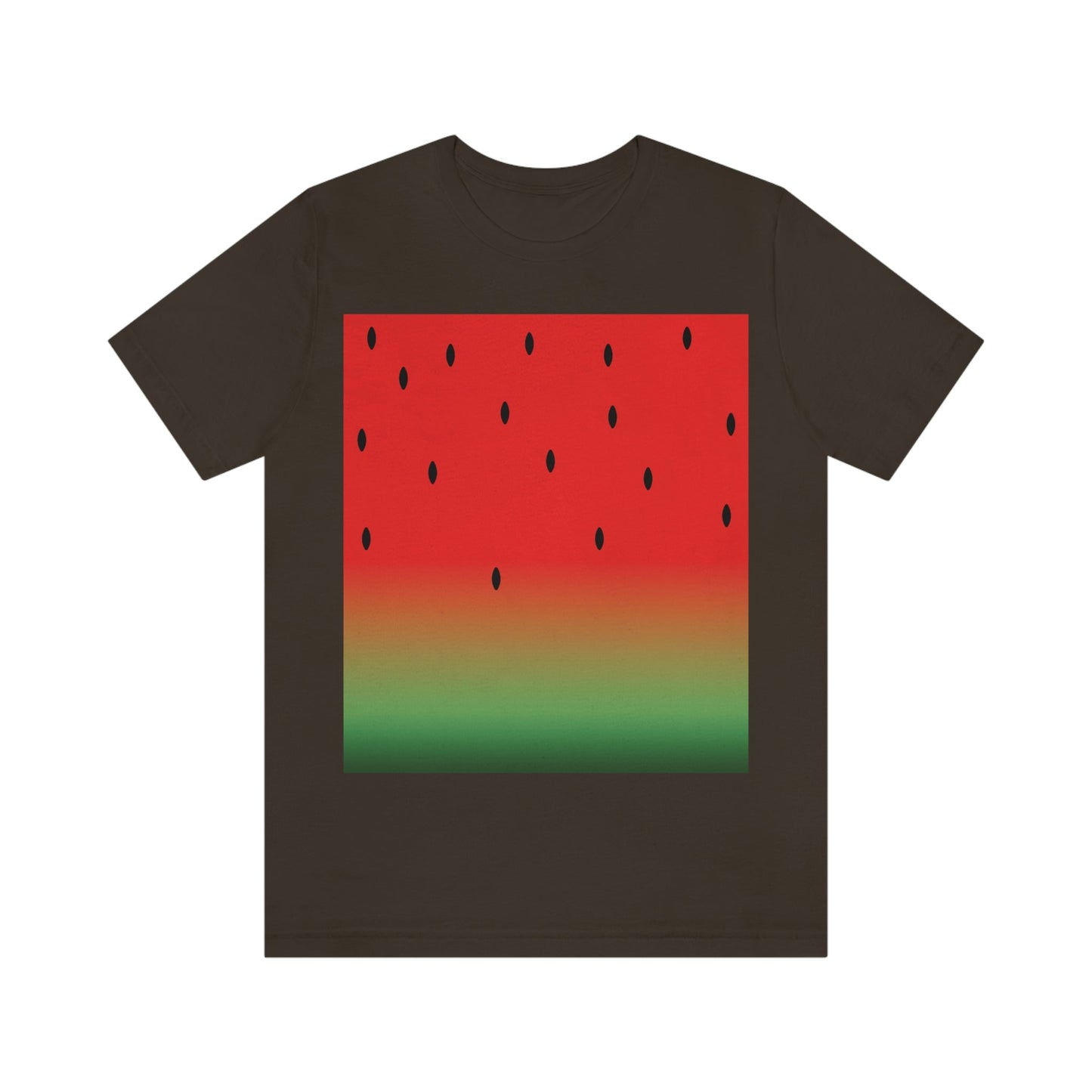 Watermelon Seeds Background Fruit Pattern Unisex Jersey Short Sleeve T-Shirt Ichaku [Perfect Gifts Selection]