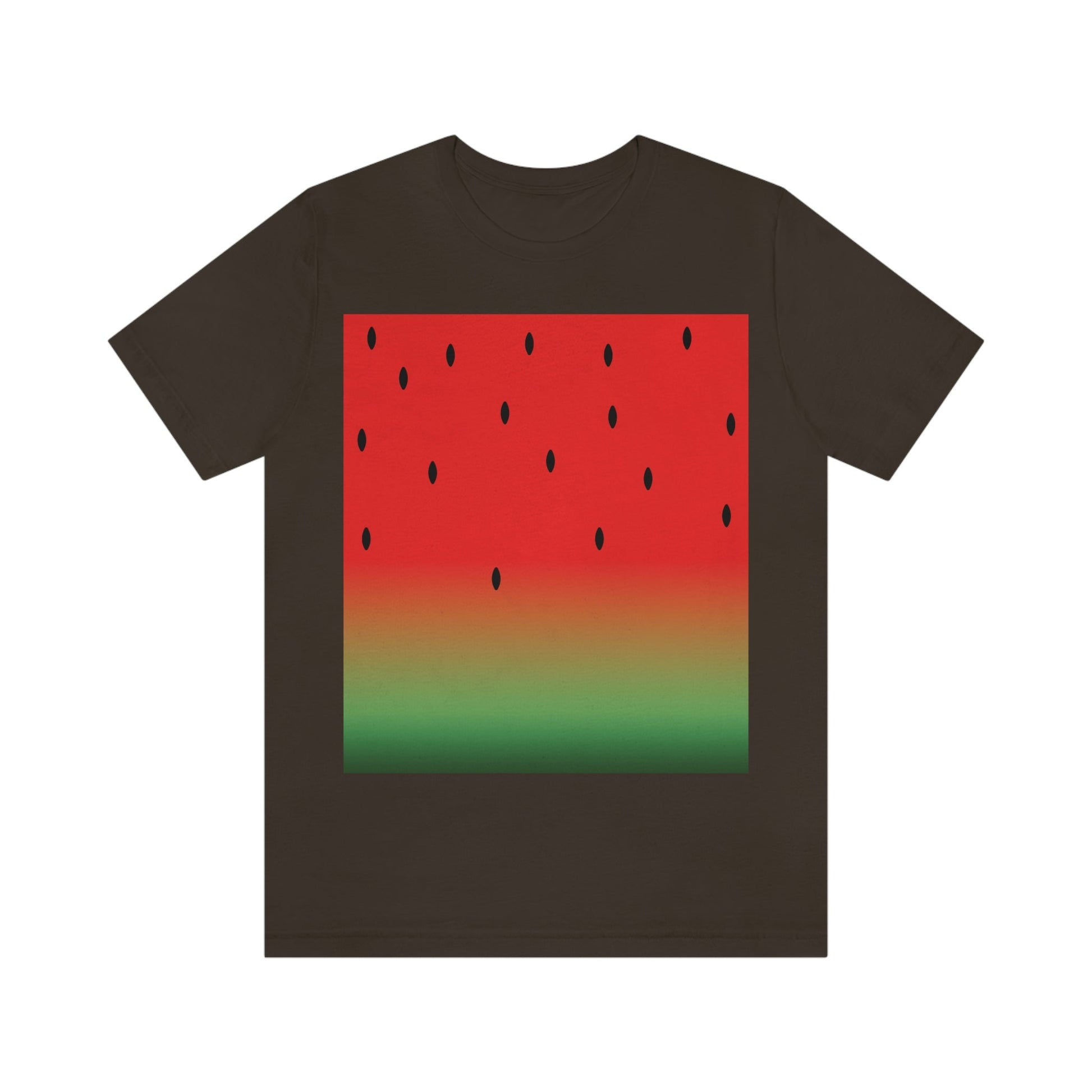 Watermelon Seeds Background Fruit Pattern Unisex Jersey Short Sleeve T-Shirt Ichaku [Perfect Gifts Selection]