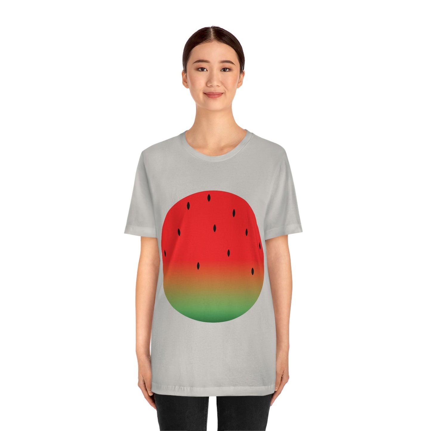 Watermelon Seeds Background Fruit Pattern Unisex Jersey Short Sleeve T-Shirt Ichaku [Perfect Gifts Selection]